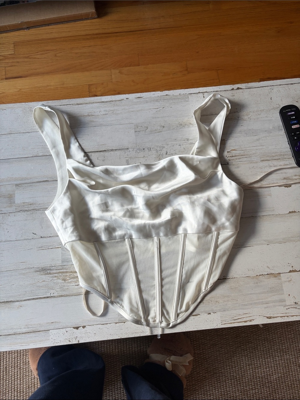 Forever 21 Cream White One-Piece Bodice Top
